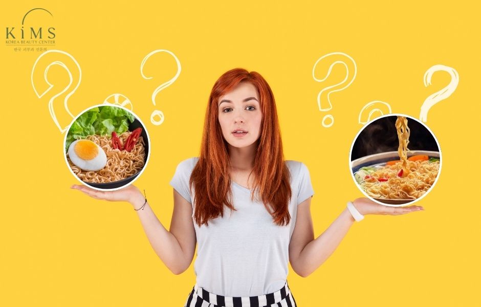 ăn mì tôm có bị sẹo lồi không