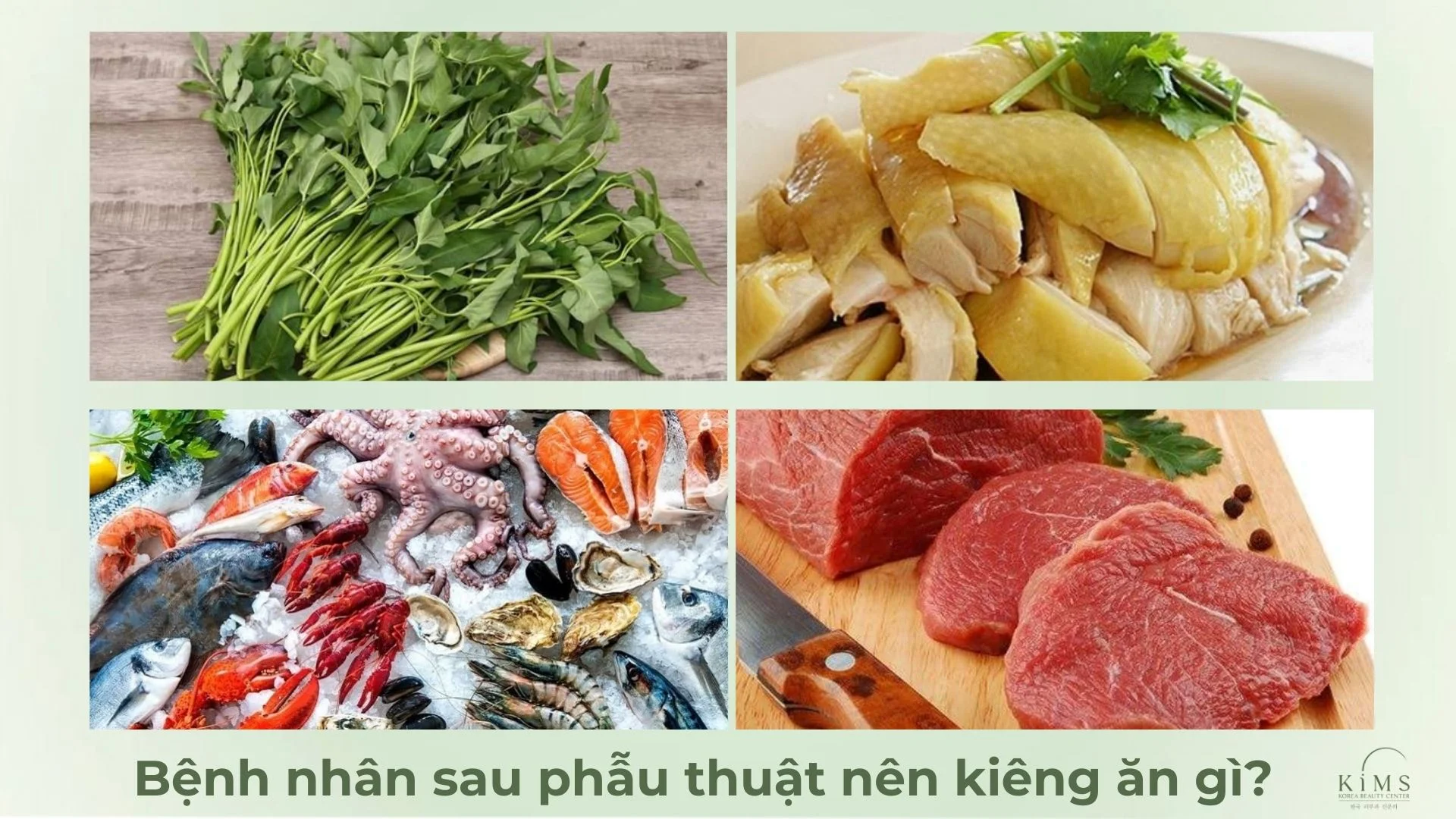 Thực phẩm nên kiêng để tránh bị sẹo lồi.