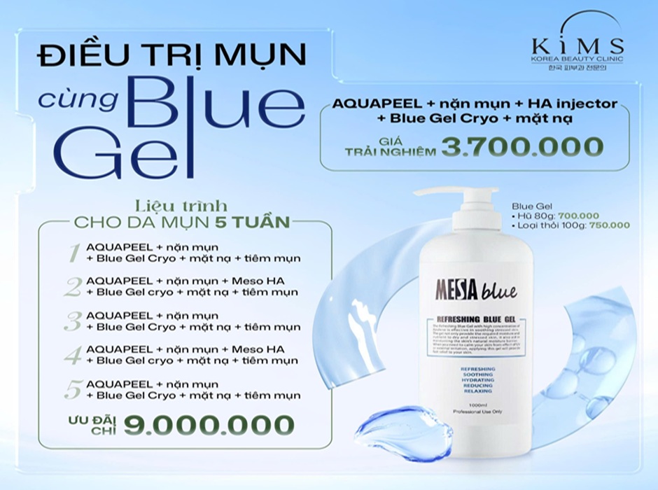 Điều trị mụn cùng Blue Gel.