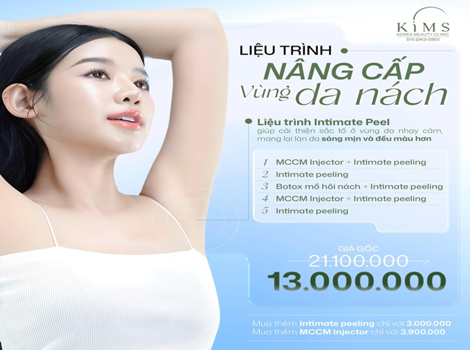 Liệu trình nâng cấp vùng da nách Intimate Peel.