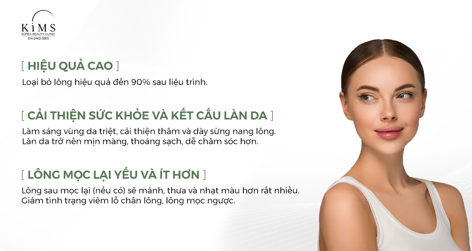 Ưu điểm vượt trội của triệt lông mặt.