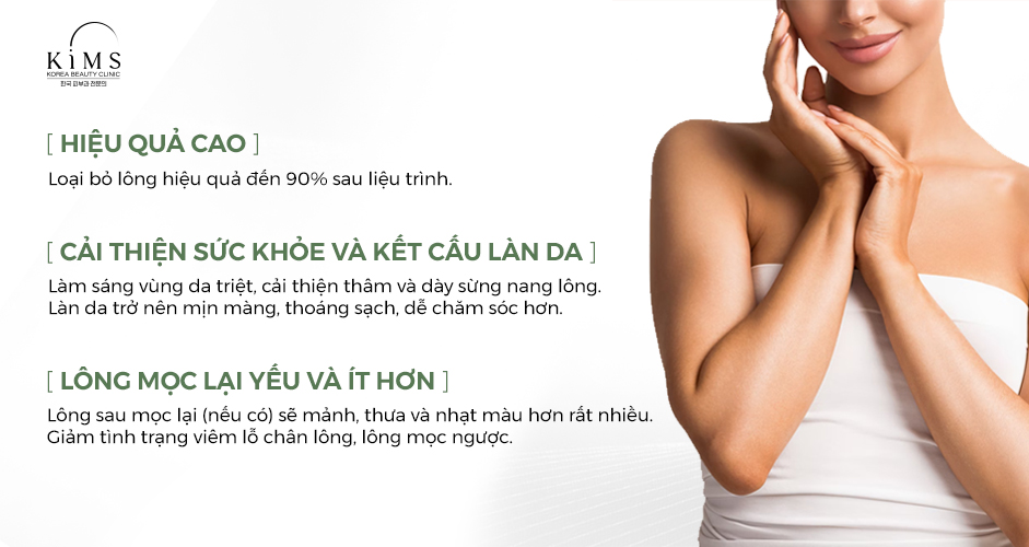 Ưu điểm của triệt lông tay.