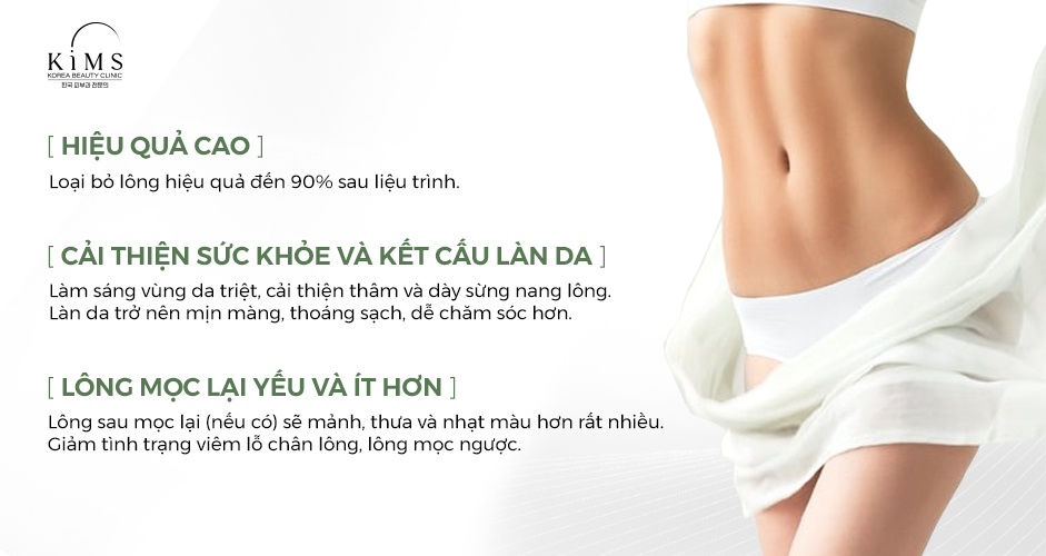 Ưu điểm của triệt lông vùng kín