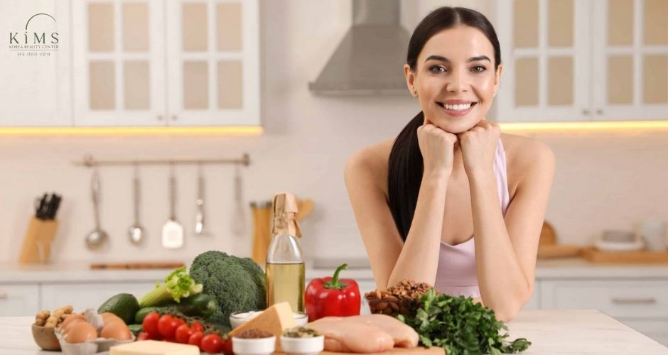 Duy trì ăn uống lành mạnh khi trị nám.