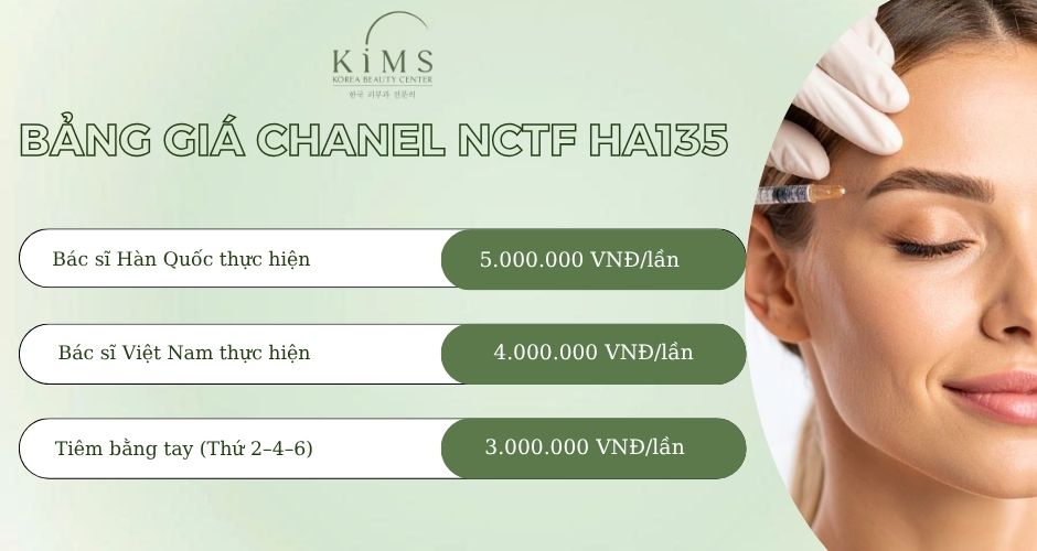 Bảng giá Chanel NCTF HA135 tại Kims.