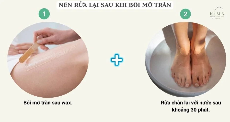 Nên rửa lại sau khi bôi mỡ trăn.