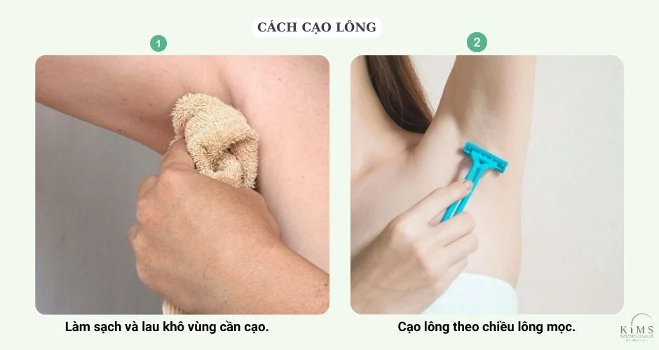 Cách cạo lông đúng.