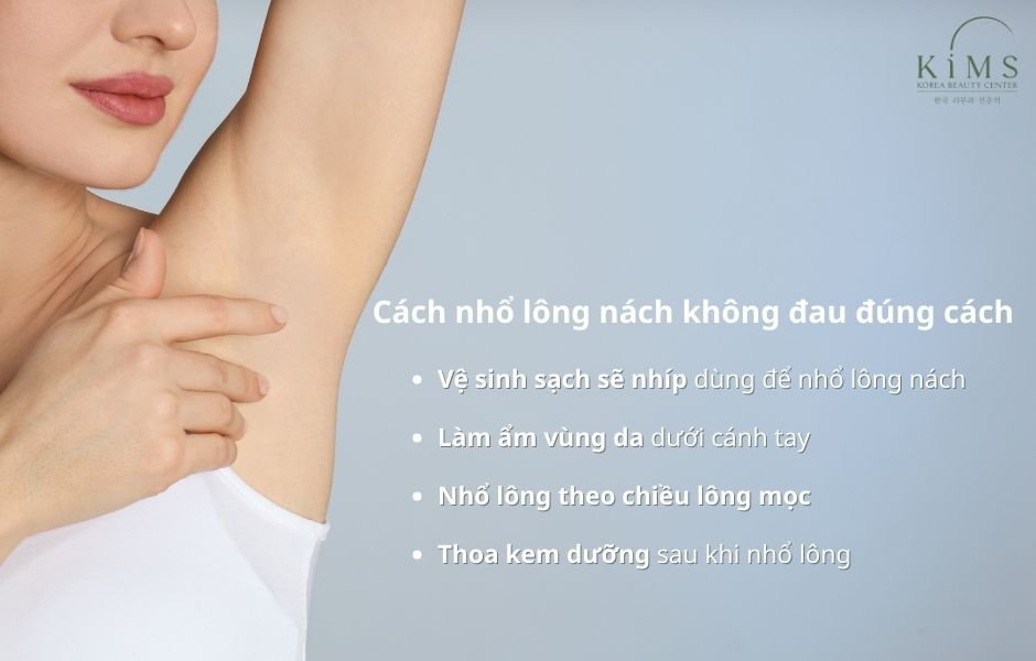 cách nhổ lông nách không đau