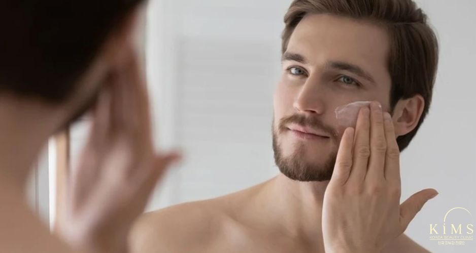 Da nam giới cũng cần dưỡng ẩm mỗi tối.