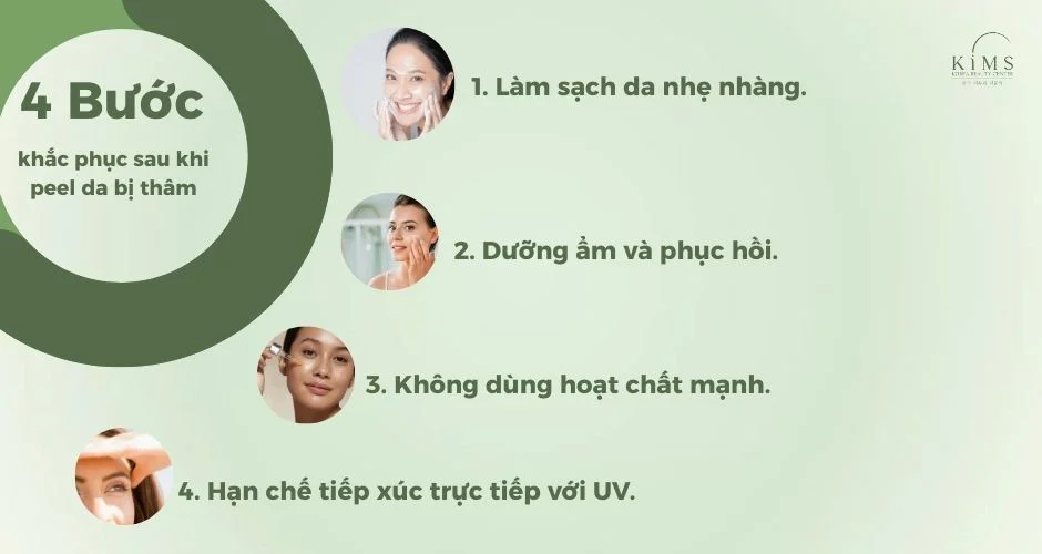 Khắc phục sau khi peel da bị thâm.