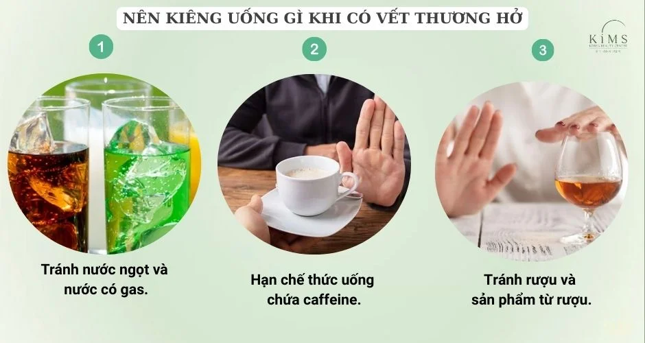 Nên kiêng uống gì khi có vết thương hở