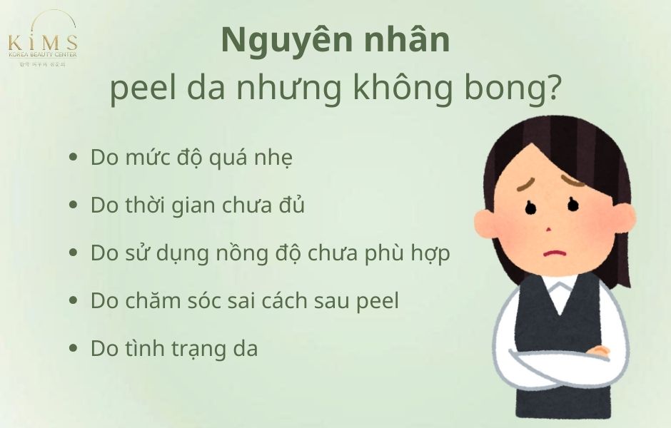 Peel da không bong phải làm sao