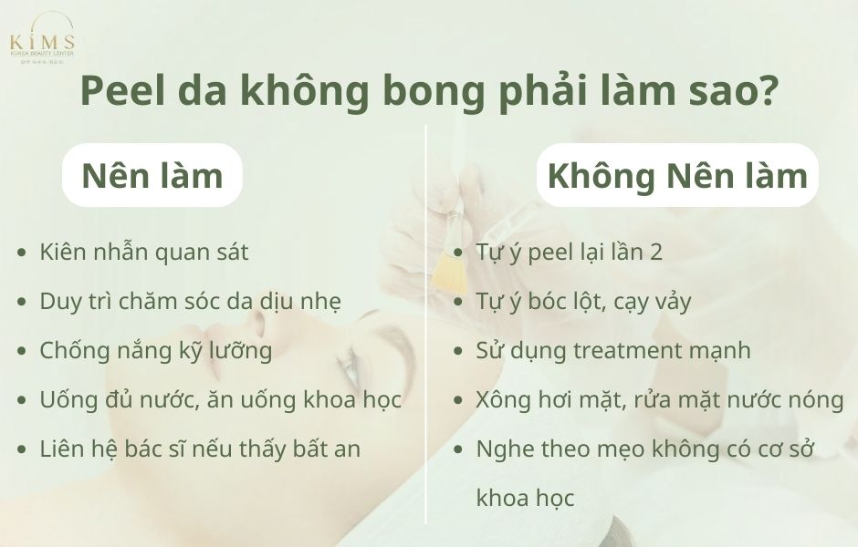 Peel da không bong phải làm sao?