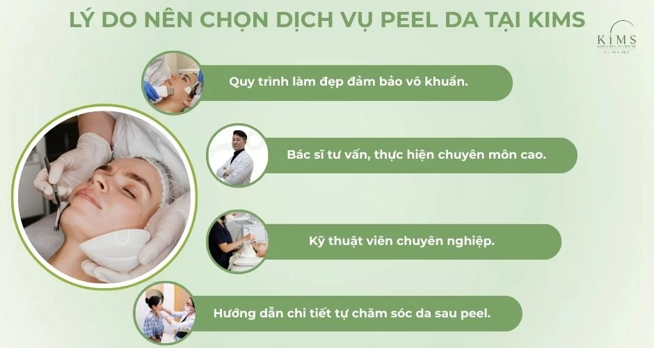 Lý do nên chọn Kims để trải nghiệm peel da.