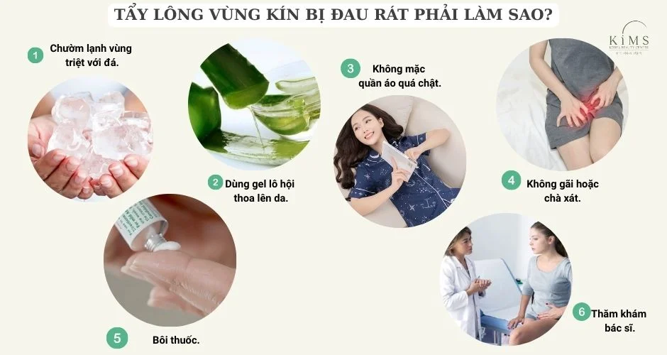 Tẩy lông vùng kín bị đau rát phải làm sao?