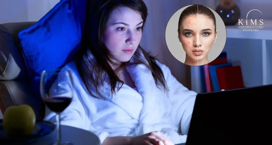 Thức khuya ảnh hưởng đến làn da.