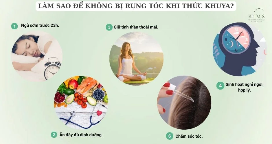 Làm sao để không bị rụng tóc khi thức khuya?