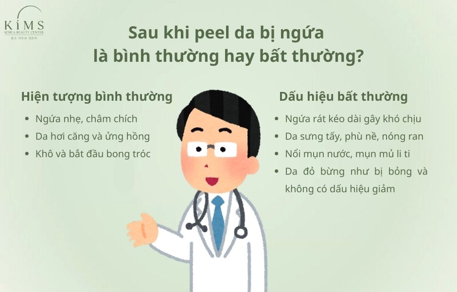 Peel da bị ngứa phải làm sao