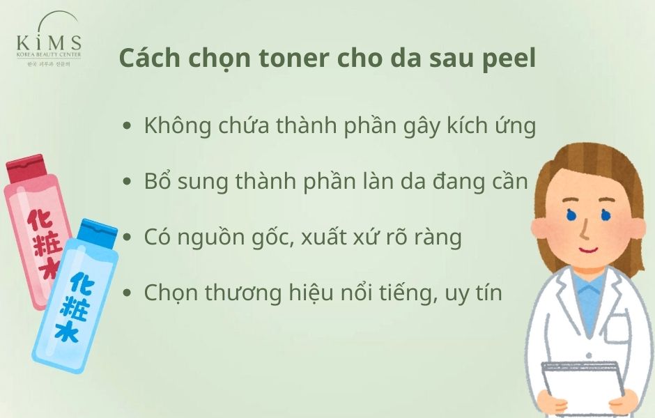 peel da xong có nên dùng toner
