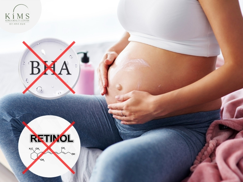 Các hoạt chất như BHA và Retinol không an toàn cho phụ nữ mang thai.