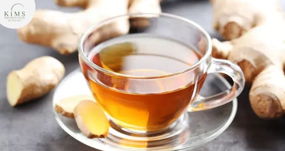 Trà gừng ấm nóng là bí quyết cải thiện sức khỏe cũng như toàn bộ vùng da đầu